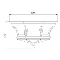 Plafon Newbury - 3 źródła światła - Lakierowany polerowany mosiądz