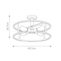 Półplafon New Harbor - 4 źródła światła - Ciemnobrązowy