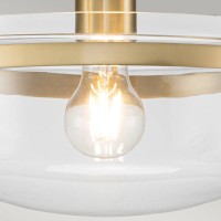 Półplafon Penn Station - 1 źródło światła - Szczotkowany mosiądz