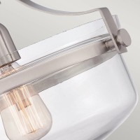 Półplafon Penn Station - 1 źródło światła - Szczotkowany nikiel