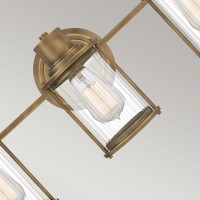 Kinkiet Riggs - 3 źródła światła - Postarzany mosiądz