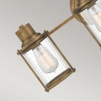 Kinkiet Riggs - 3 źródła światła - Postarzany mosiądz