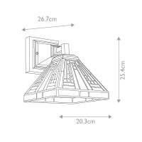 Kinkiet Stephen - 1 źródło światła - Vintage brąz
