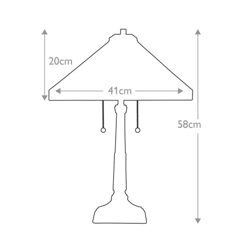 Lampa stołowa Stephen - 2 źródła światła - Vintage brąz
