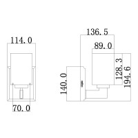 Mały kinkiet Taylor - 1 źródło światła - Polerowany chrom