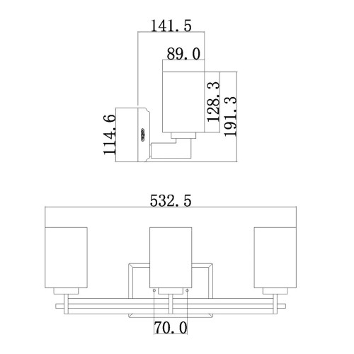 Kinkiet Taylor - 3 źródła światła - Polerowany chrom