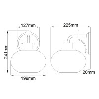 Kinkiet Trilogy - 1 źródło światła - Postarzany brąz