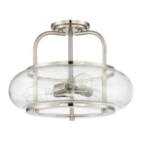 Półplafon Trilogy - 3 źródła światła - Szczotkowany nikiel