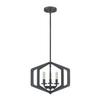 Lampa wisząca Vanguard - 3 źródła światła - Postarzana czerń