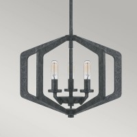 Lampa wisząca Vanguard - 3 źródła światła - Postarzana czerń