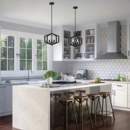 Lampa wisząca Vanguard - 3 źródła światła - Postarzana czerń