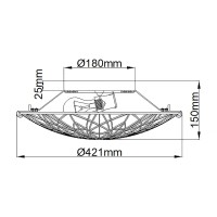 Półplafon Victory - 2 źródła światła - Ciemnobrązowy