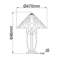 Lampa stołowa Victory - 2 źródła światła - Ciemnobrązowy