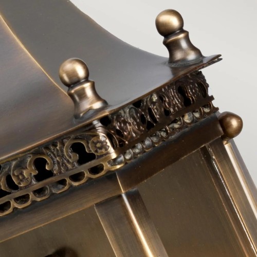 Latarnia naścienna Regents Park - 1 źródło światła - Postarzany mosiądz