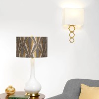 Średni kinkiet Ria - 1 źródło światła - Postarzany mosiądz