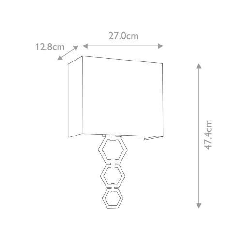 Średni kinkiet Ria - 1 źródło światła - Postarzany mosiądz