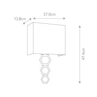 Średni kinkiet Ria - 1 źródło światła - Postarzany mosiądz