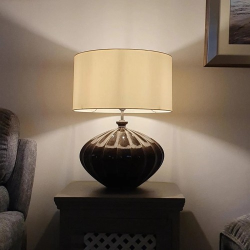 Lampa stołowa Rib Pumpkin - 1 źródło światła - Brązowy