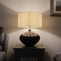 Lampa stołowa Rib Pumpkin - 1 źródło światła - Brązowy