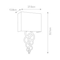 Średni kinkiet Rosa - 1 źródło światła - Polerowany chrom