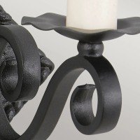 Kinkiet Rectory - 1 źródło światła - Czarny - Wersja A