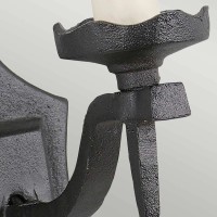 Kinkiet Rectory - 1 źródło światła - Czarny - Wersja B