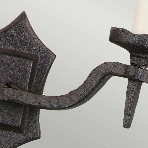 Kinkiet Rectory - 2 źródła światła - Czarny - Wersja B