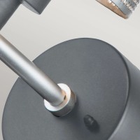 Latarnia naścienna Saturne - 1 źródło światła - Szary