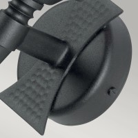 Kinkiet Saxon - 1 źródło światła - Czarny