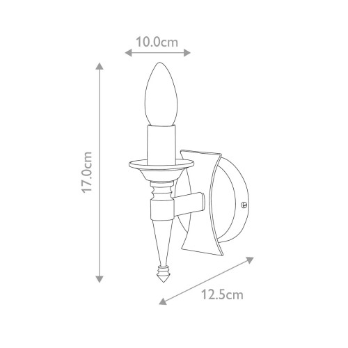Kinkiet Saxon - 1 źródło światła - Czarny