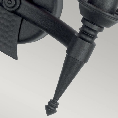 Kinkiet Saxon - 2 źródła światła - Czarny