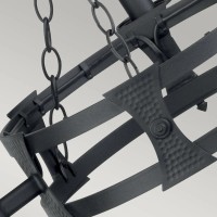 Żyrandol Saxon - 3 źródła światła - Czarny