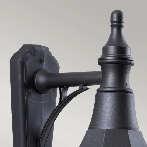 Latarnia naścienna Shannon - 1 źródło światła - Czarny