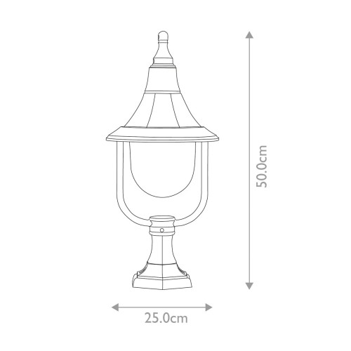 Latarnia cokołowa Shannon - 1 źródło światła - Czarny