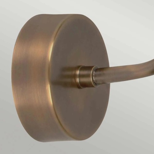 Latarnia naścienna Sheldon - 1 źródło światła - Postarzany mosiądz