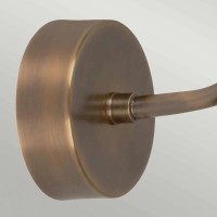 Latarnia naścienna Sheldon - 1 źródło światła - Postarzany mosiądz