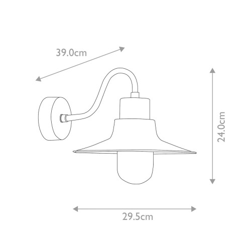 Latarnia naścienna Sheldon - 1 źródło światła - Postarzany mosiądz