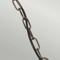 Latarnia wisząca Sheldon - 1 źródło światła - Postarzany mosiądz