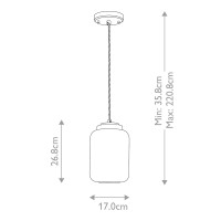 Lampa wisząca Sola - 1 źródło światła - Polerowany nikiel