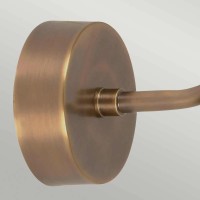 Latarnia naścienna Somerton - 1 źródło światła - Postarzany mosiądz