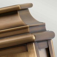 Latarnia naścienna St Martins - 1 źródło światła - Postarzany mosiądz