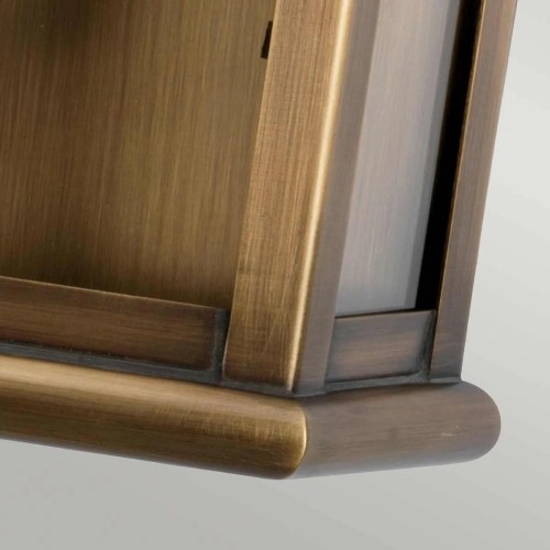 Latarnia naścienna St Martins - 1 źródło światła - Postarzany mosiądz