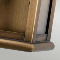 Latarnia naścienna St Martins - 1 źródło światła - Postarzany mosiądz