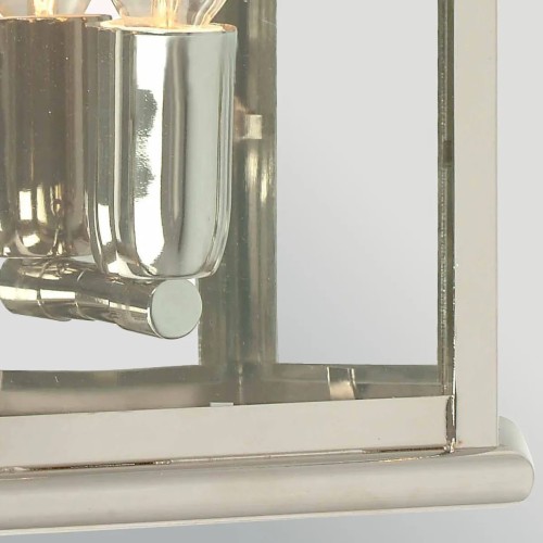 Latarnia naścienna St Martins - 1 źródło światła - Polerowany nikiel