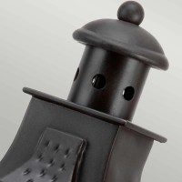 Latarnia naścienna Stow - 1 źródło światła - Postarzany brąz