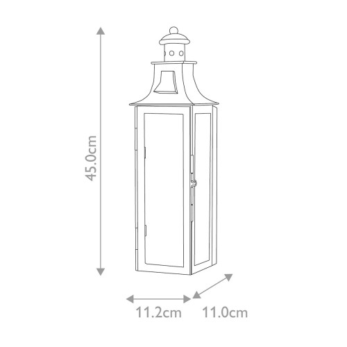 Latarnia naścienna Stow - 1 źródło światła - Postarzany brąz