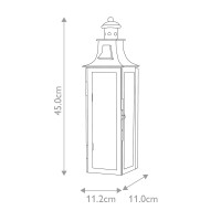 Latarnia naścienna Stow - 1 źródło światła - Postarzany brąz