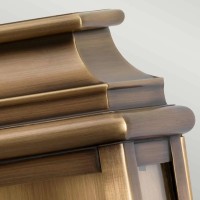 Latarnia naścienna St Pauls - 1 źródło światła - Postarzany mosiądz