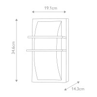 Latarnia naścienna Sven - 1 źródło światła - Grafitowy