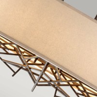 Lampa wyspowa Taiko - 5 źródeł światła - Postarzany brąz